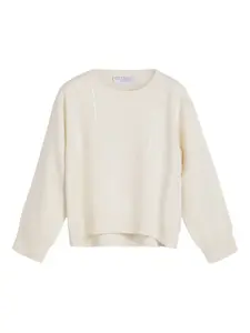 Толстовка из виргинской шерсти Brunello Cucinelli Kids, белый