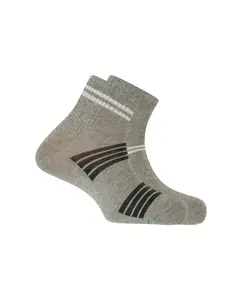 Набор из 2 пар мужских спортивных хлопковых носков серого цвета Punto Blanco, серый/черный