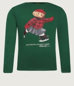 Блуза regular fit Polo Ralph Lauren, бутылочно-зеленый