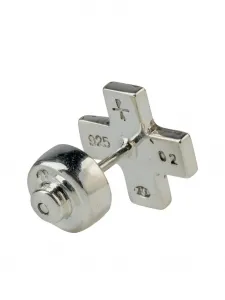 Серьга из стерлингового серебра с изумрудом Parts Of Four