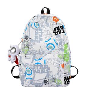 LOUIS ROYALN Нейлоновый рюкзак средний унисекс черный, Blue & White