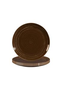 Набор столовых тарелок для завтрака Terra ø 22,5 см 6 шт Terra Seltmann Weiden, коричневый