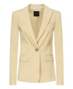 Сбалансированная эластичная льняная куртка Pinko, бежевый