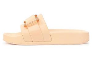 SERGIO ROSSI Сланцы на резиновой подошве женские beige yellow