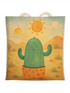 Mr. & Mrs. Panda Сумка-шоппер с изображением кактуса и солнца, без надписи, белого цвета