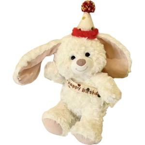 Плюшевая кукла happy birthday puppy bunny bear высотой 25 см ROUERXIONG