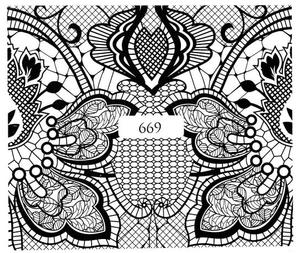 Водные наклейки для ногтей - №669, Raisin