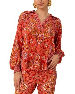 Hale Bob Braelynn шелковый топ, оранжевый