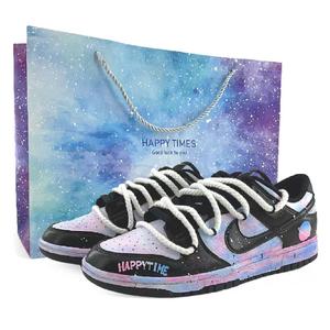 Nike Dunk устойчивые к истиранию низкие кроссовки для скейтбординга unisex blue pink