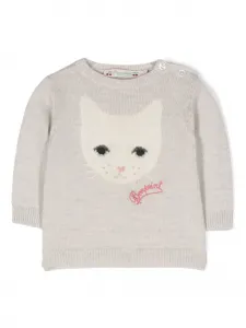 Джемпер вязки интарсия Bonpoint, серый