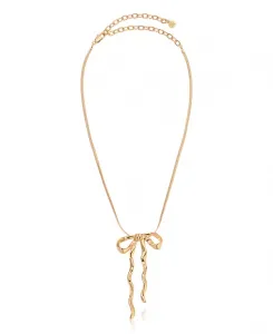 Ожерелье с подвеской в виде банта Ettika, gold
