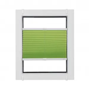 Плиссированные жалюзи Sunlines «Start-up Style Crush», светозащита, без сверления, натянутые, по индивидуальному заказу, цвет apfelgrün/weiß + weiß