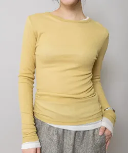 Прозрачный пуловер с круглым вырезом