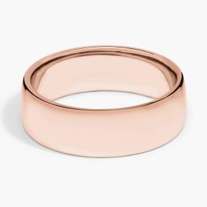 Обручальное кольцо Skyline Comfort Fit из 14-каратного розового золота (7 мм) Blue Nile
