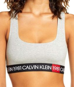 Женский бюстгальтер-бралетт Calvin Klein Animal Micro Unlined, Gray