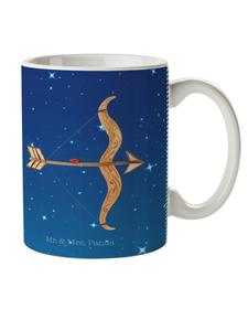 Детская кружка со знаком зодиака Стрелец, без слов, звездное небо голубое Mr. & Mrs. Panda