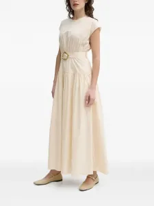 Платье макси с поясом Isabelle Blanche, нейтральный