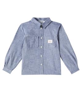Рубашка из элорианского хлопка Bonpoint, Bleu Moyen