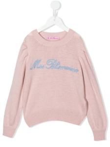 Miss Blumarine толстовка с вышитым логотипом, розовый