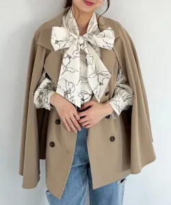 Тренч с двусторонним дизайном в виде накидки Majestic Legon, цвет Beige