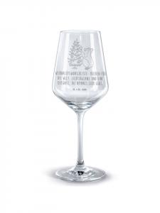 Бокал для вина, пингвин, новогодняя елка с надписью на прозрачном фоне Mr. & Mrs. Panda