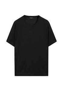 Базовая футболка SHORT SLEEVE Massimo Dutti, черный