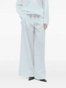 Брюки свободного кроя с вышитым логотипом MAX MARA, белый