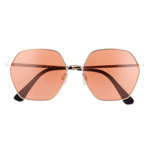 Женские солнцезащитные очки Levi's 59 мм, металлические шестиугольные с геометрическим рисунком Levi's, золотой