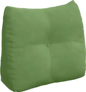 Подушка для спины светло-зеленая 60 x 24 x 50 см бархат vidaXL