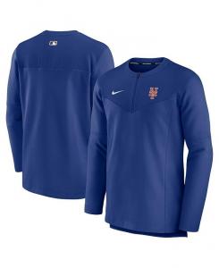 Мужской топ с молнией до половины длины Royal New York Mets Authentic Collection Game Time Performance Nike, синий