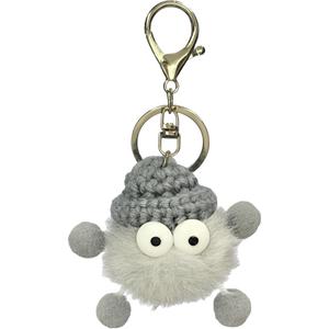 Маленький угольный плюшевый брелок для шапок и кепок высотой 5,5 см ROUERXIONG