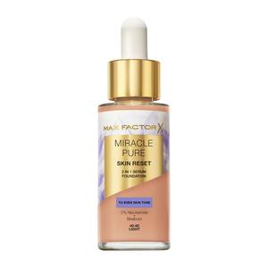 Питательная тональная основа с сывороткой Max Factor Miracle Pure 2 в 1 Skin Reset с веганской формулой, обогащенная ниацинамидом и бисабололом №. 40-60 Светлый, 30 мл
