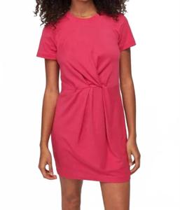 Fortuna платье-футболка с крученым узором в гибискусово-розовом цвете Nation LTD