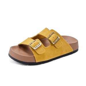Сандалии-слайдеры женские, желтые, противоскользящие, износостойкие, с амортизацией La Chapelle, Yellow
