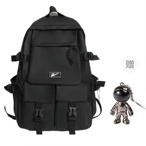 WARRIOR Оксфордский рюкзак большой унисекс черный, Fashion Black Large Size[with Astronaut Pendant]
