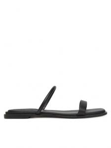 Мюли Flat Sandal Squared 2-Bar Lth HW0HW02532 Calvin Klein, черный