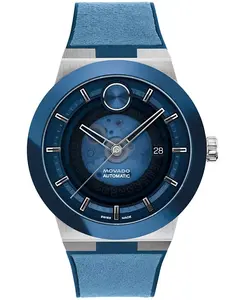 Мужские часы Bold Fusion с автоматическим механизмом, синие, из силикона, 43,50 мм Movado, blue