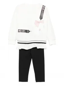 Спортивный костюм с оборками Lapin House, белый