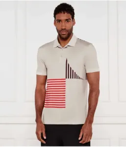 Поло Paddy Striped C1 regular fit Boss Green, бежевый