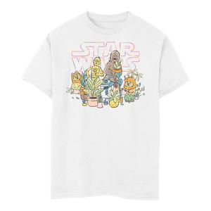 Футболка с рисунком «Звездные войны» C-3PO и Чубакка Эвоки для мальчиков 8–20 лет Licensed Character