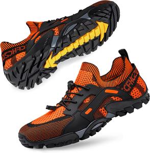 Водные тапочки SOBASO для женщин и мужчин, быстросохнущие для плавания, пляжа, водного спорта, дайвинга, походов, парусного спорта и путешествий, черный/оранжевый