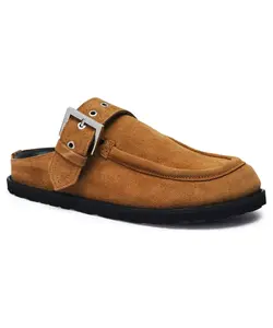 Artentia_Sabot_Bksd кожаные тапочки Hugo, бежевый