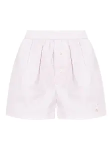 Шорты с вышивкой гуся Moschino, розовый