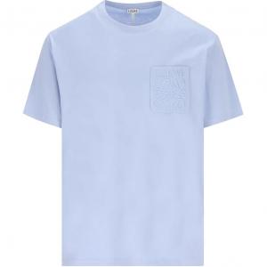 Футболка с вышитым логотипом LOEWE, голубой