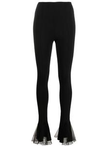 Nensi Dojaka расклешенные брюки с тюлем, черный