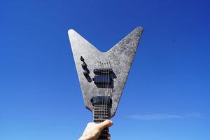 Электрогитара Schecter DIAMOND SERIES Juan of the Dead V-1 - Satin Black Reign 6-String Electric Guitar