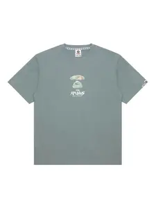 Футболка с принтом Aape Head Aape By A Bathing Ape, зеленый