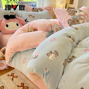 Yalu Комплект постельного белья 1,8 м, 4 предмета: пододеяльник 200x230 см