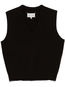 Maison Margiela топ из вирджинской шерсти, коричневый