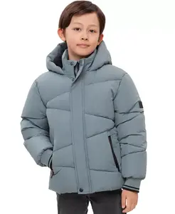 Уютная куртка-пуховик в сетку для мальчиков Rokka&Rolla, зеленый